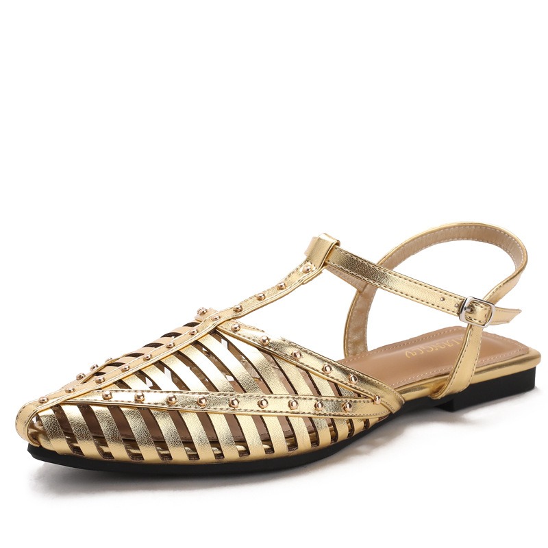 Vintage Fashion De - Damskie sandały letnie, oddychające, ażurowe, w