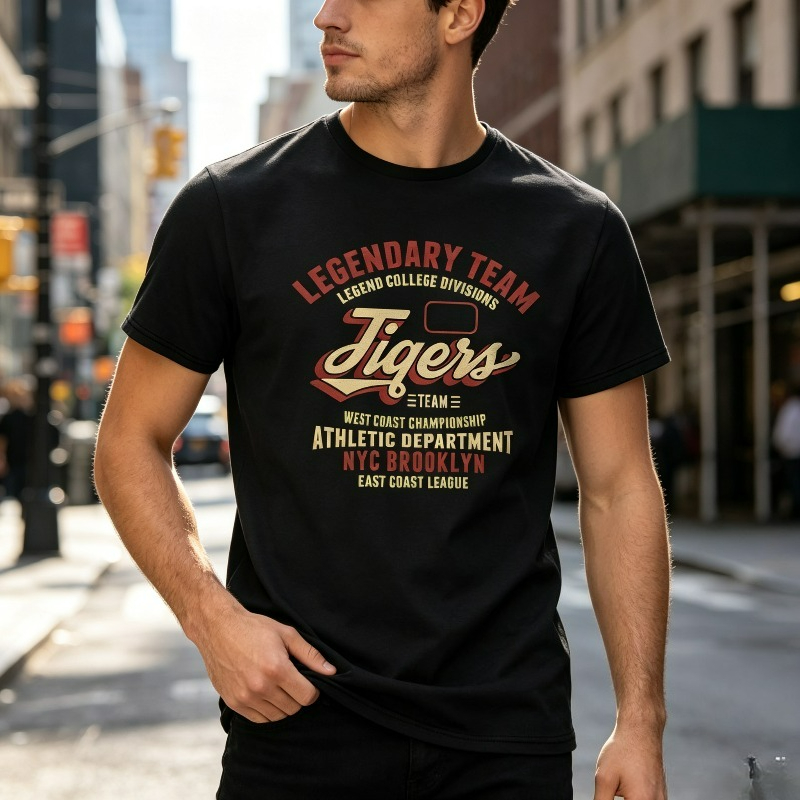 Vintage Fashion Nyc - Męska koszulka streetwear LEGENDARY TEAM z