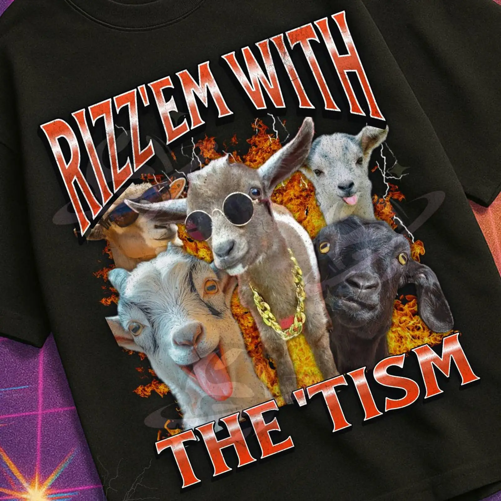 Vintage Fashion Gen Z - Koszulka Rizz 'Em With The 'Tism'