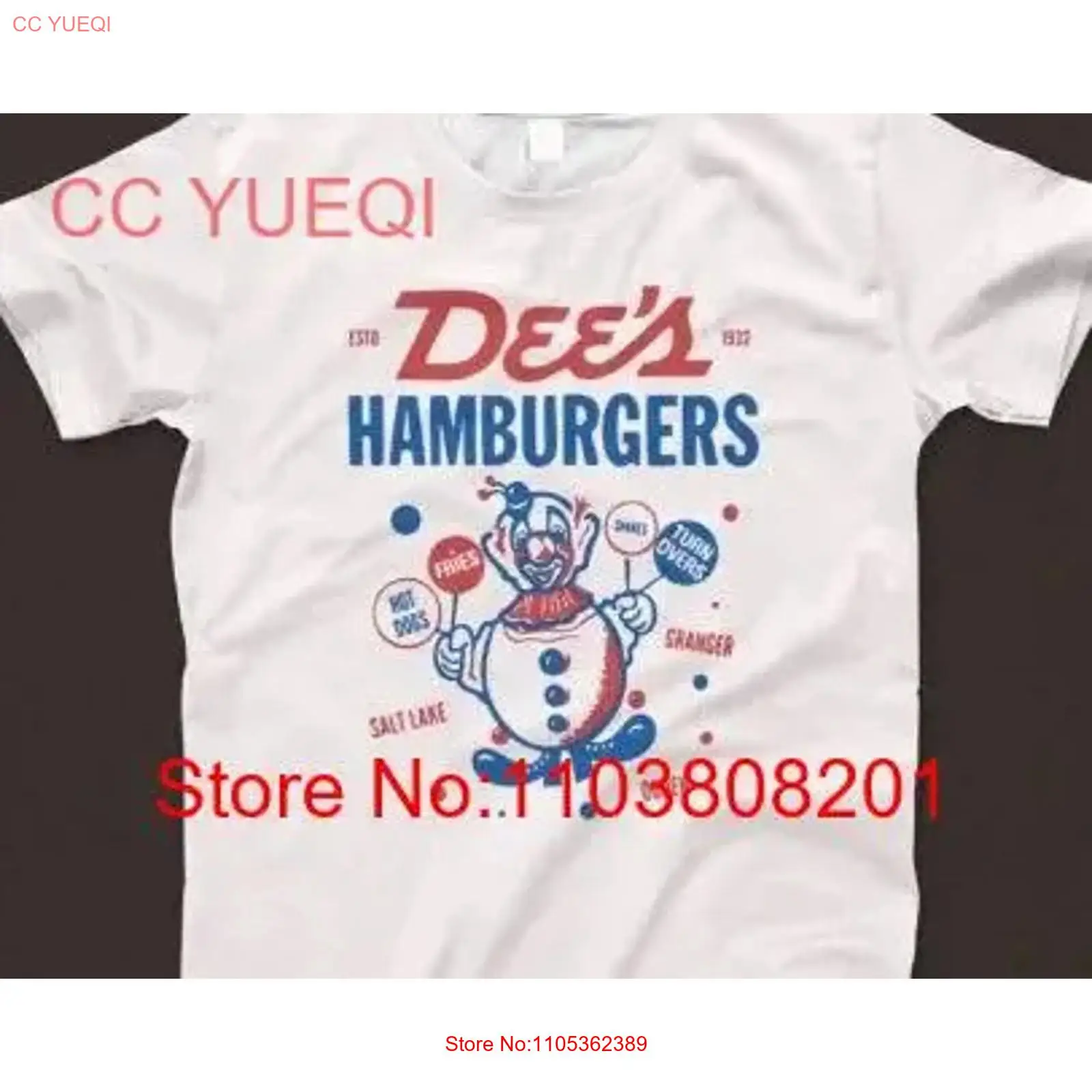 Vintage Fashion Hamburg - Koszulka Dee's Hamburgers 1026 Retro Biała