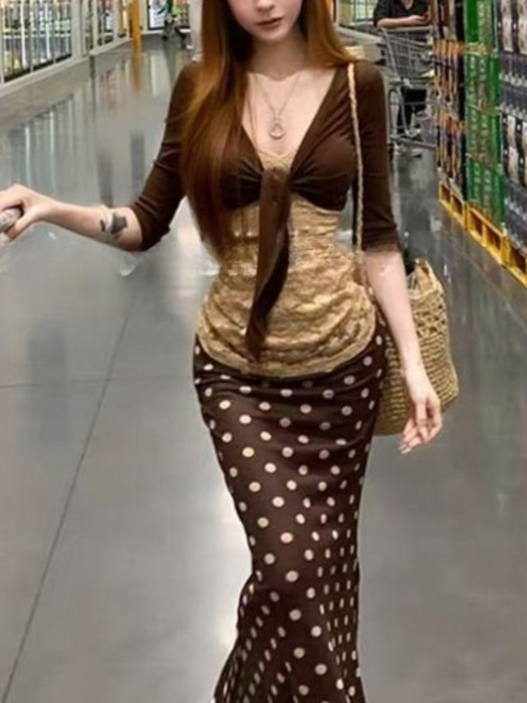 Vintage Victorian Fashion - Japoński Zestaw Vintage 3-częściowy Damski: Wąska