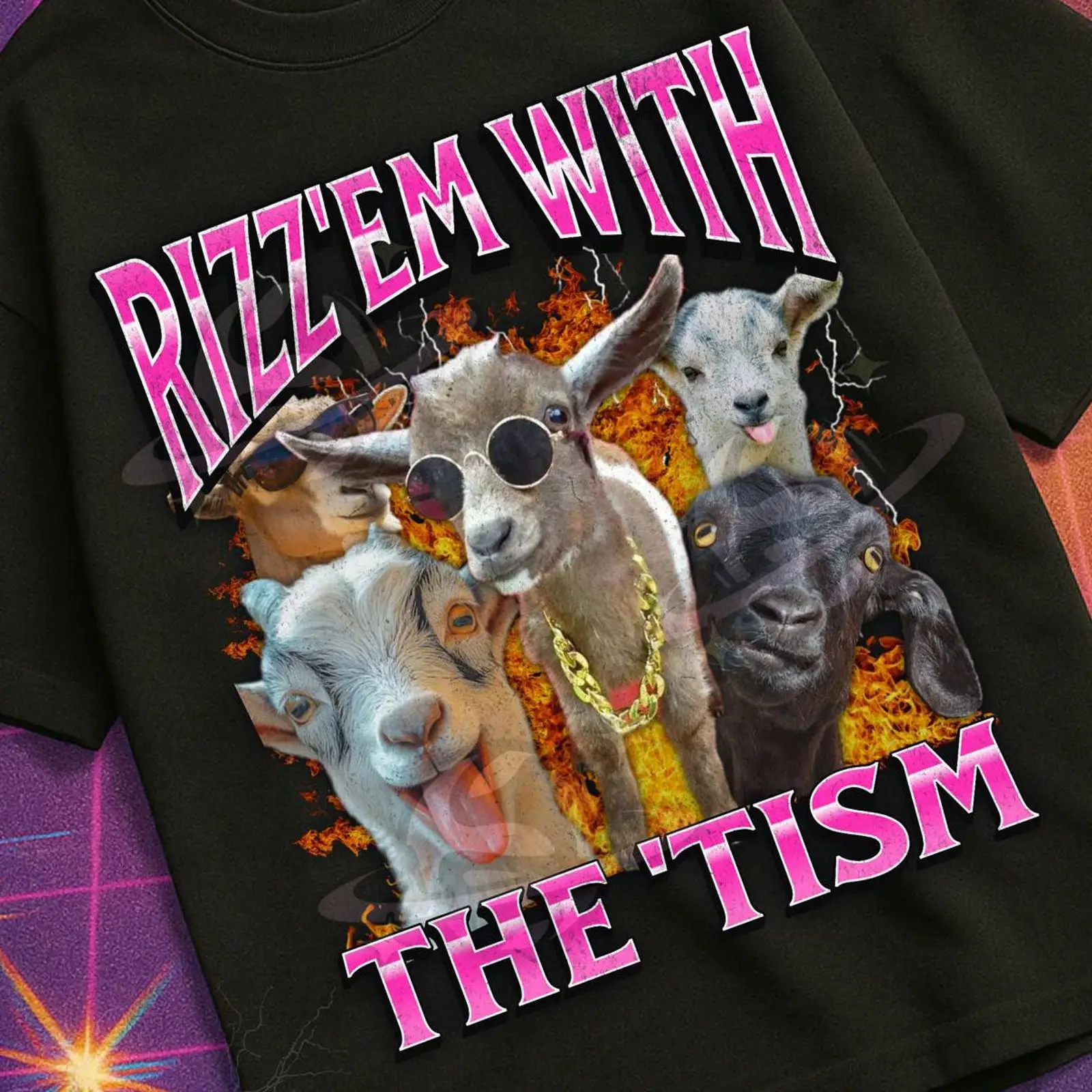 Vintage Fashion Gen Z - Koszulka Rizz 'Em With The 'Tism'