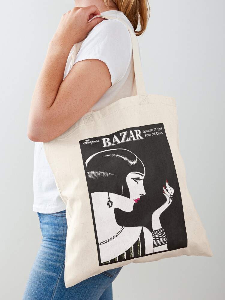 Vintage Fashion Magazines - HARPERS BAZAR: Torba płócienna z nadrukiem