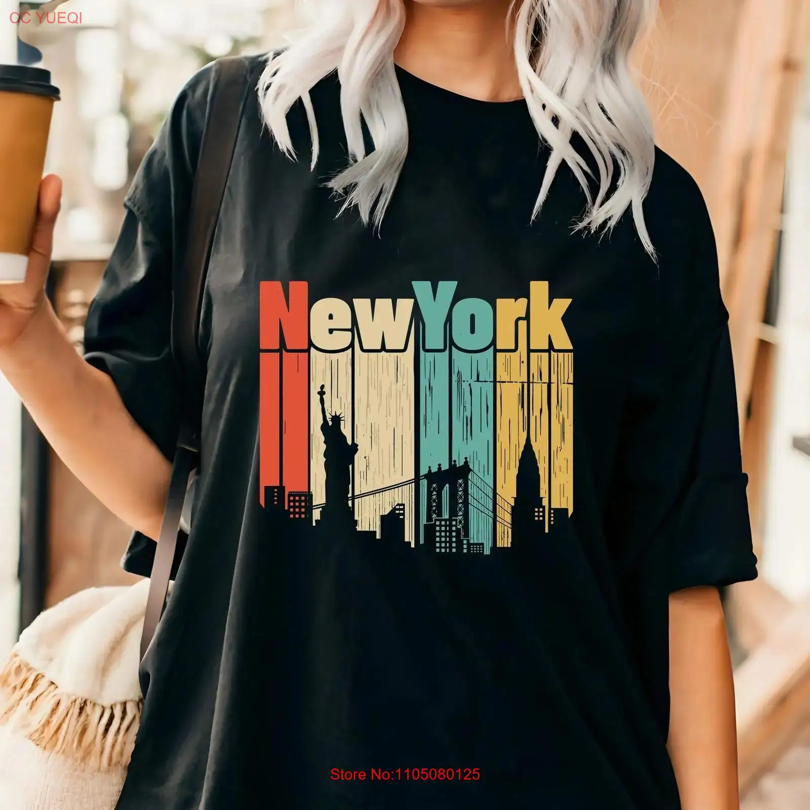 Vintage Fashion Nyc - Koszulka retro Nowy Jork USA Podróże