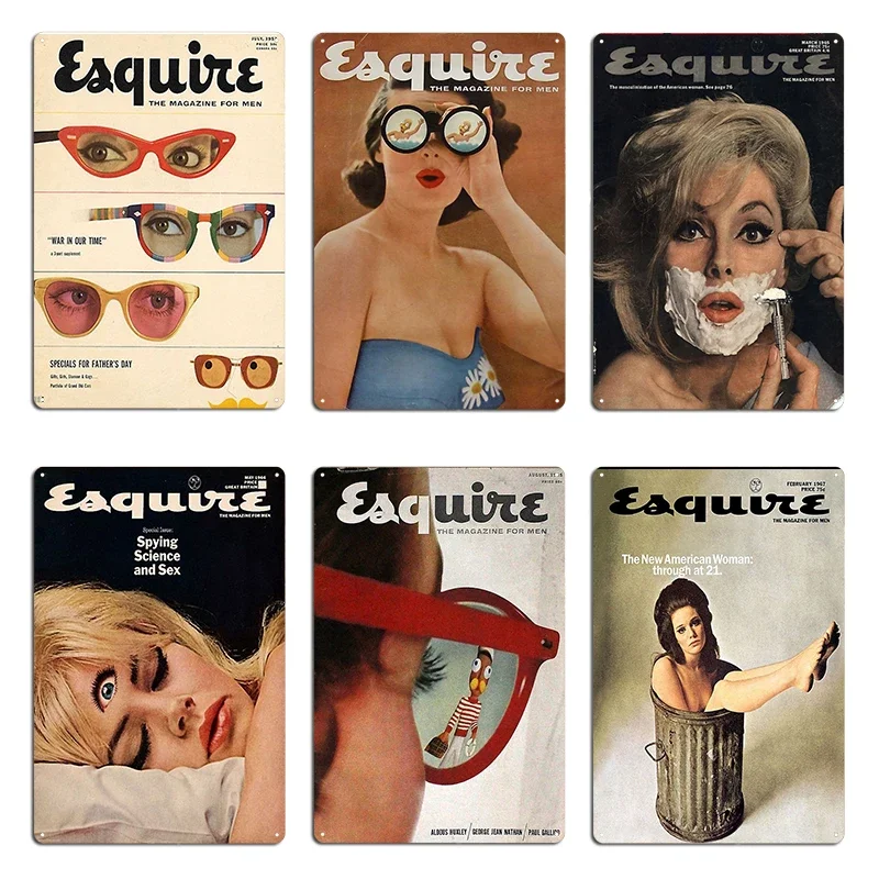 Vintage Fashion Magazines - Magazyn Esquire z lat 60., okulary