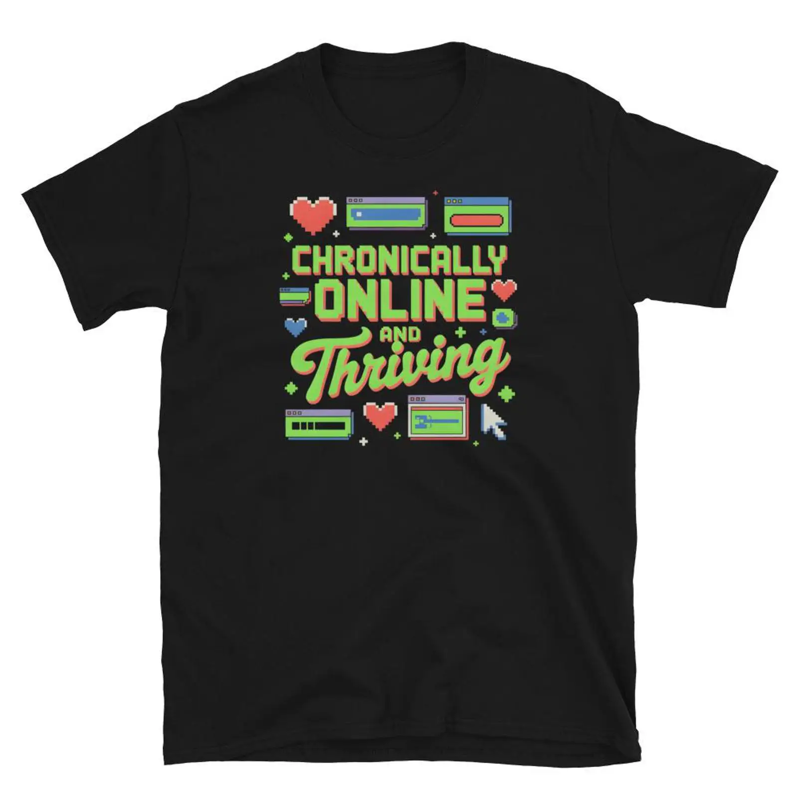 Vintage Fashion Gen Z - Koszulka Chronically Online And Thriving, zabawny