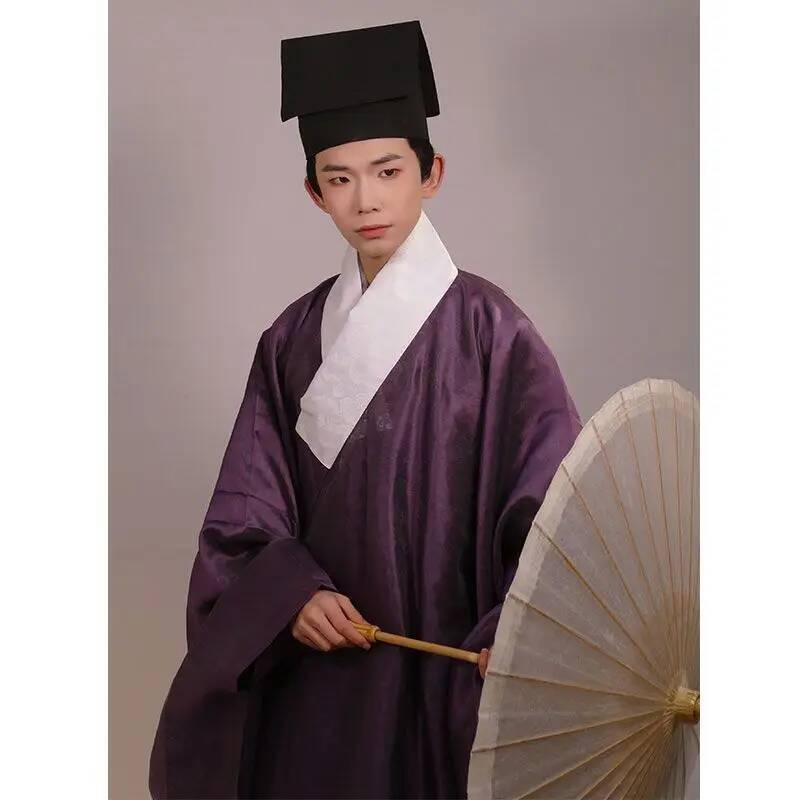 Vintage Fashion Dresses - Tradycyjny Hanfu z ciemną, kwiatową gazy,