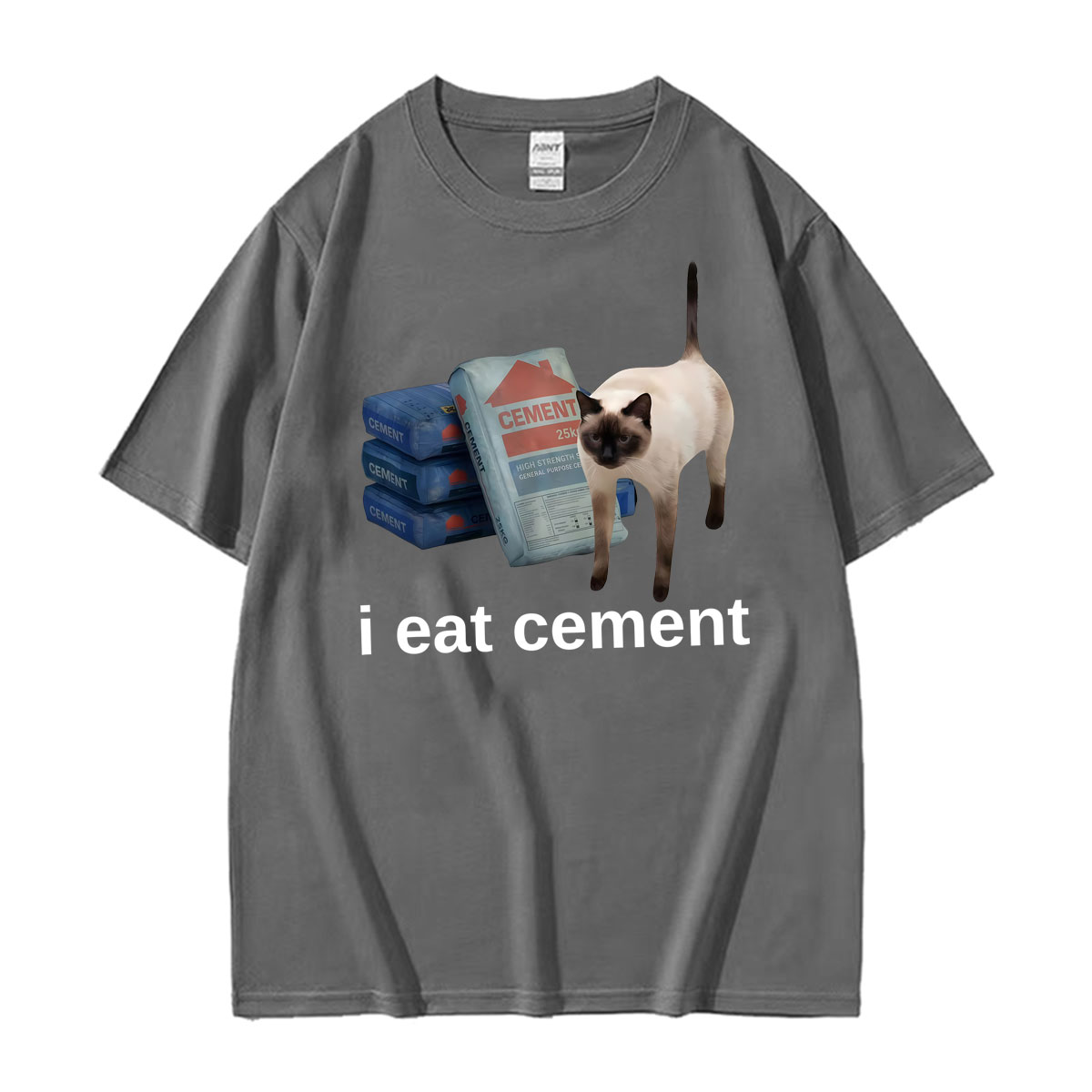 Zabawny Meme Kot Jedzący Cemen – Vintage Fashion Gen Z recenzja i cena