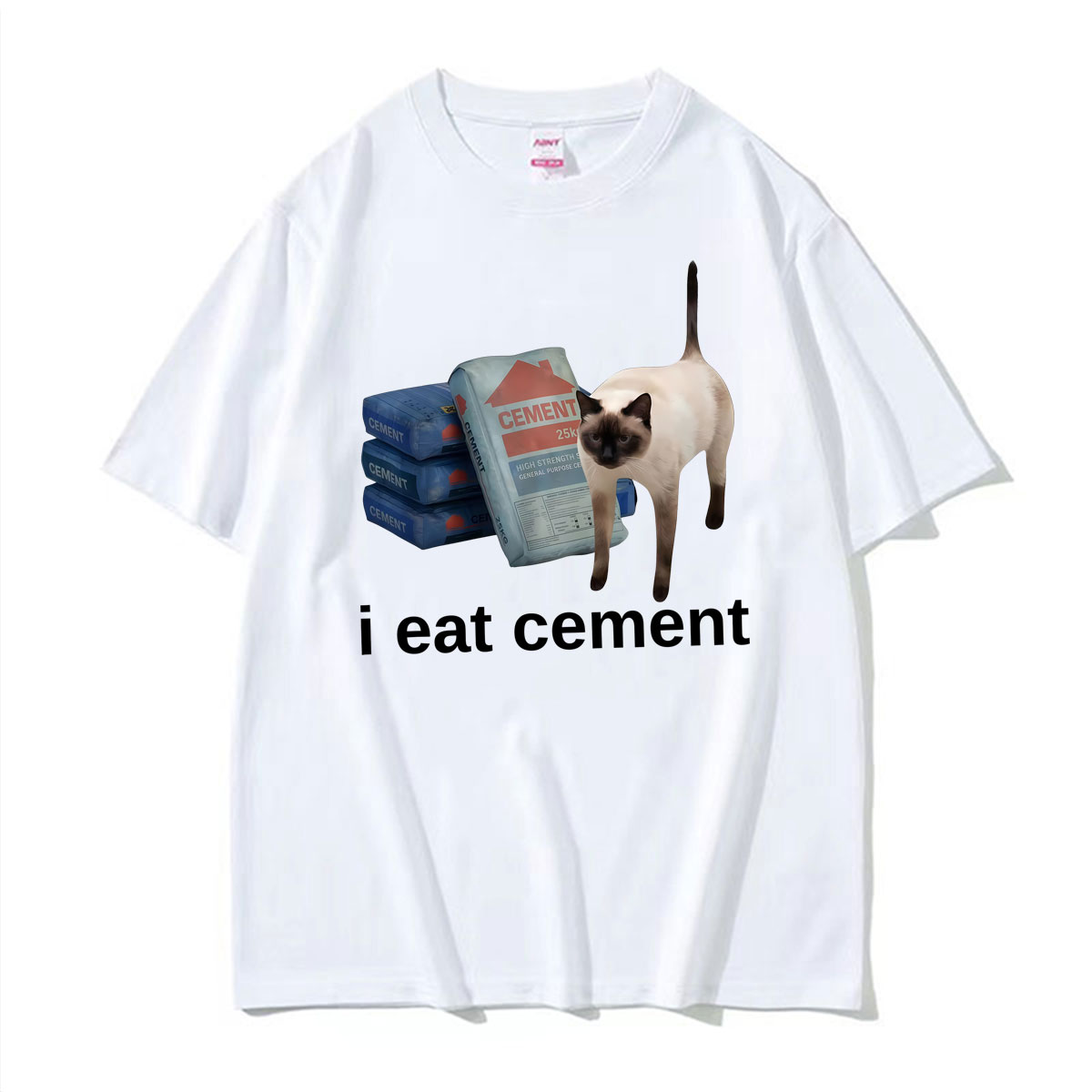 Zabawny Meme Kot Jedzący Cemen – Vintage Fashion Gen Z recenzja i cena