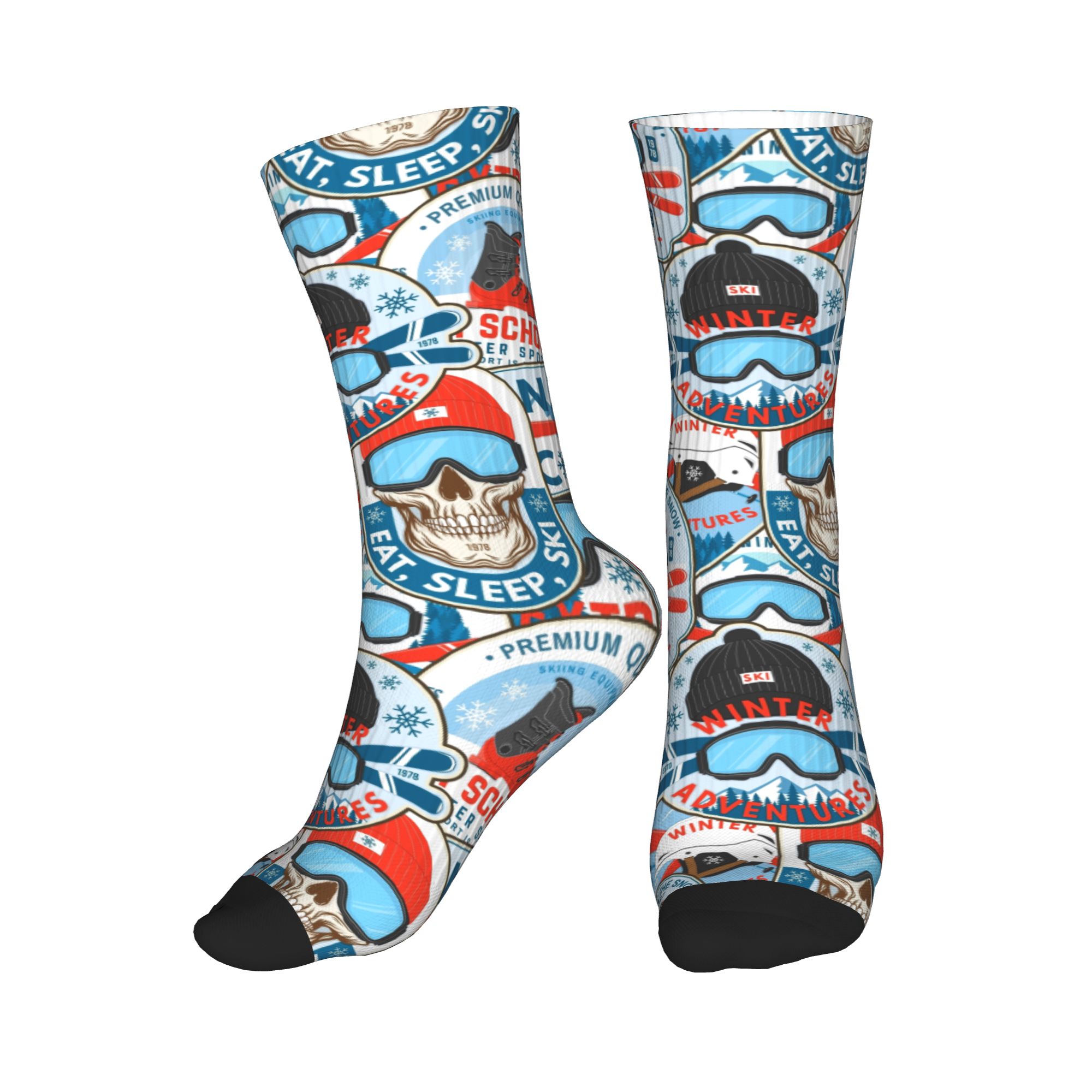 Skarpetki Vintage Red Blue Ski – Vintage Fashion Dresses recenzja i cena