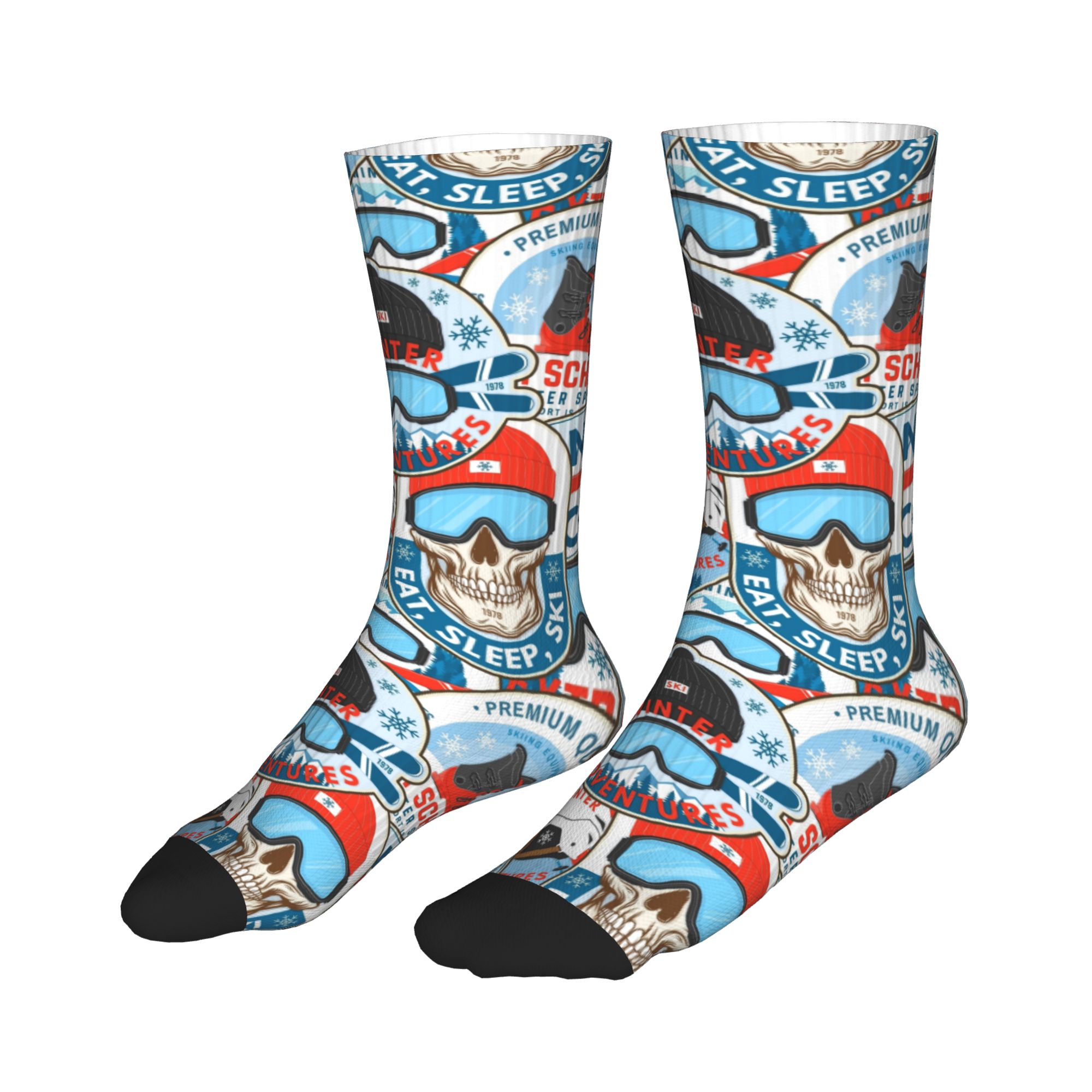 Skarpetki Vintage Red Blue Ski – Vintage Fashion Dresses recenzja i cena