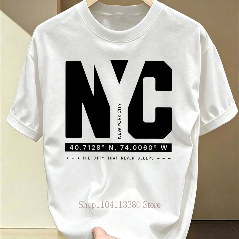 Męskie koszulki z grafiką NYC, – Vintage Fashion Nyc recenzja i cena