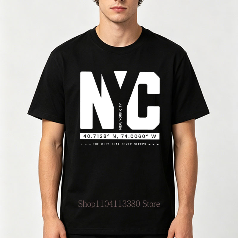 Męskie koszulki z grafiką NYC, – Vintage Fashion Nyc recenzja i cena