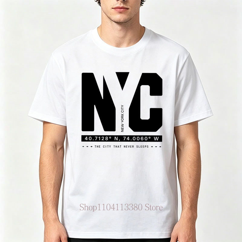 Męskie koszulki z grafiką NYC, – Vintage Fashion Nyc recenzja i cena