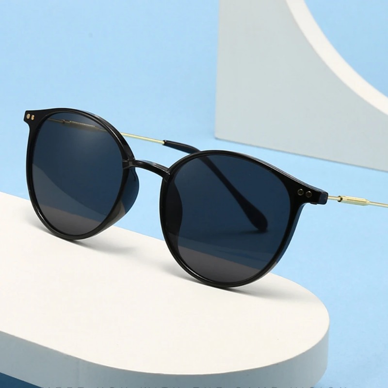 Nowe Okrągłe Okulary Przeciwsł – Vintage Fashion De recenzja i cena