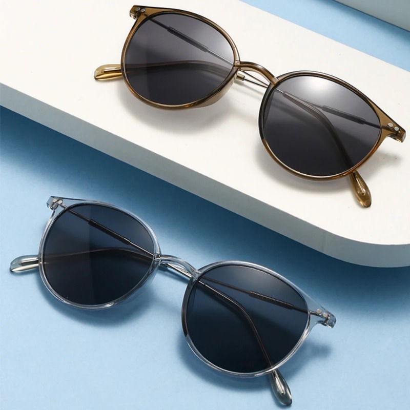 Nowe Okrągłe Okulary Przeciwsł – Vintage Fashion De recenzja i cena
