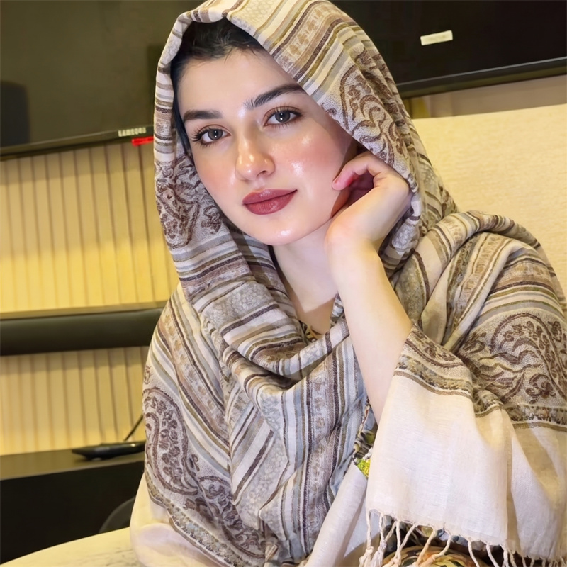 Vintage Szal Hidżab z Wzorem P – Vintage Women Fashion recenzja i cena