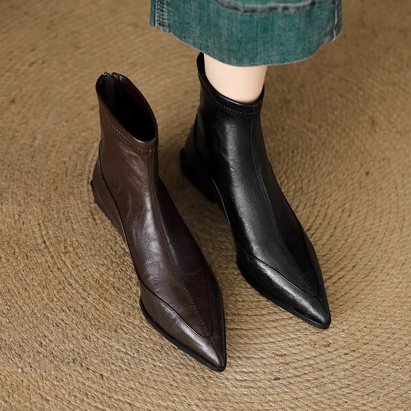 Modne Botki Damskie na Grubym  – Vintage Fashion De recenzja i cena