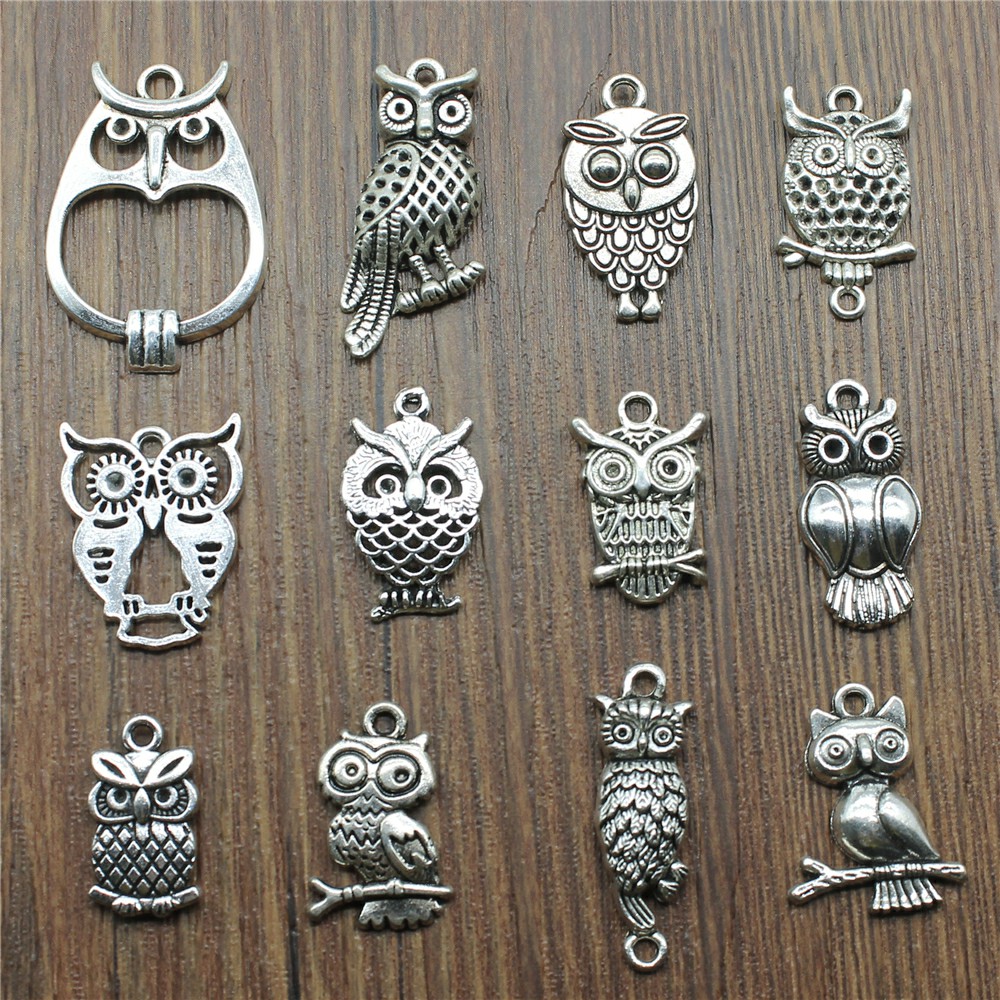 10 sztuk Charms sowa antyczne  – Vintage Fashion Online recenzja i cena