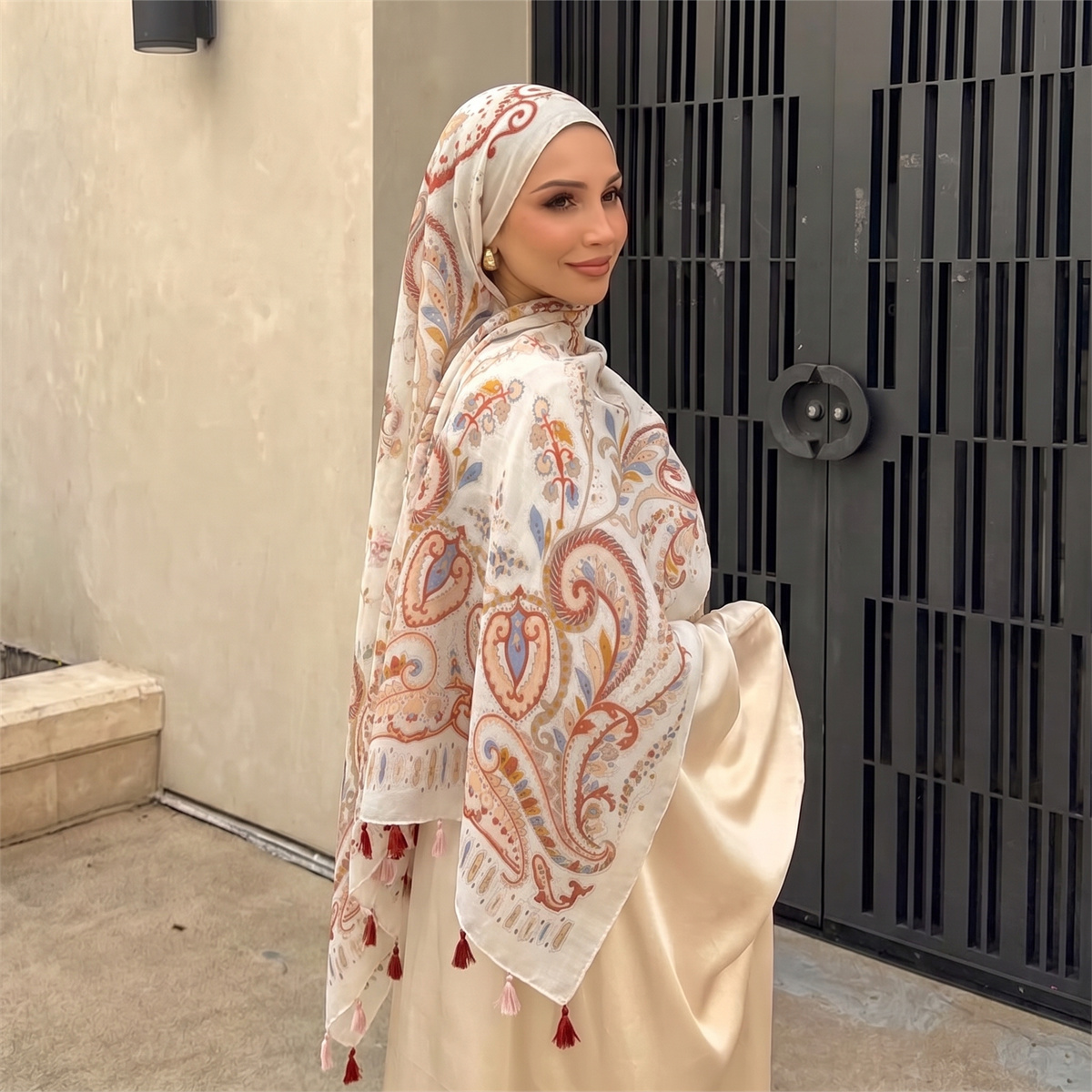 Vintage Szal Hidżab z Frędzlam – Vintage Women Fashion recenzja i cena