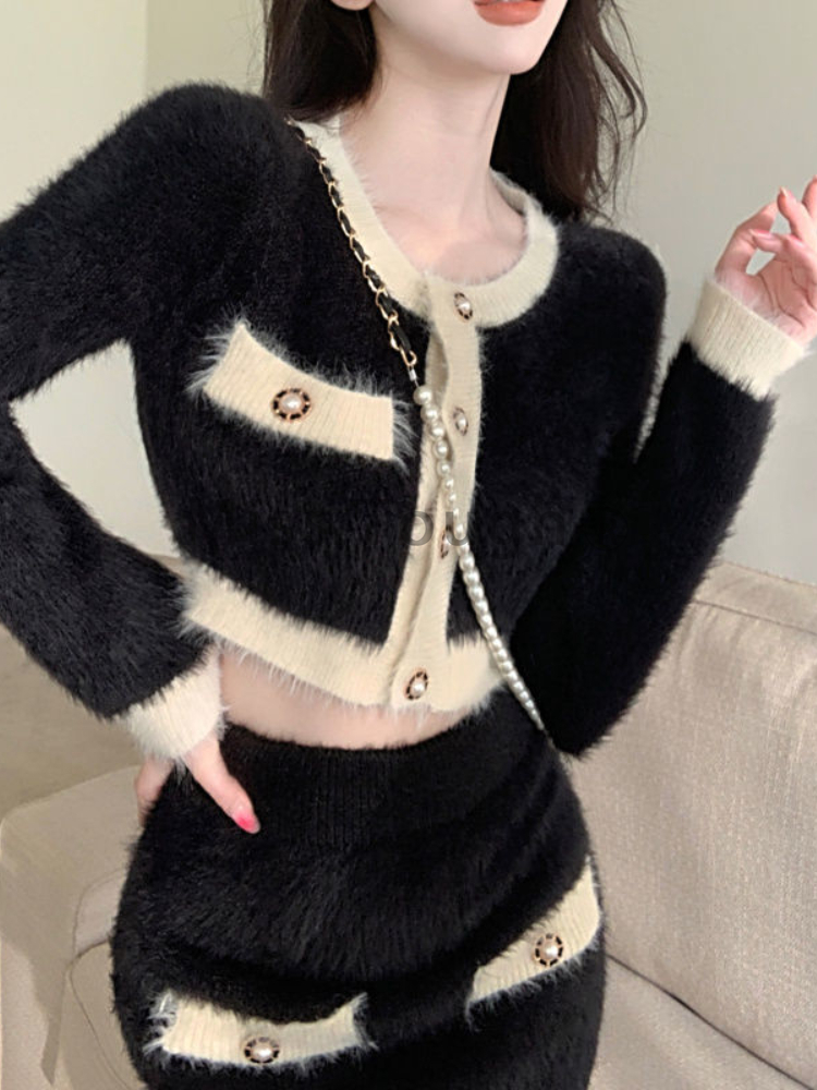 Zimowa puszysta dzianina 2-czę – French Vintage Fashion recenzja i cena