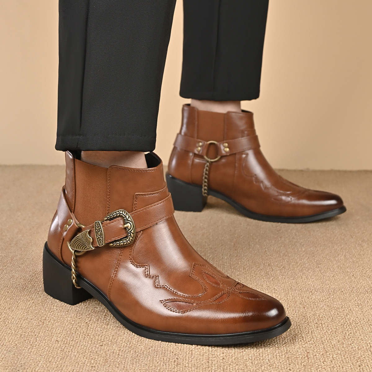 Moda 2026 Męskie buty kowbojsk – Vintage Fashion Online recenzja i cena