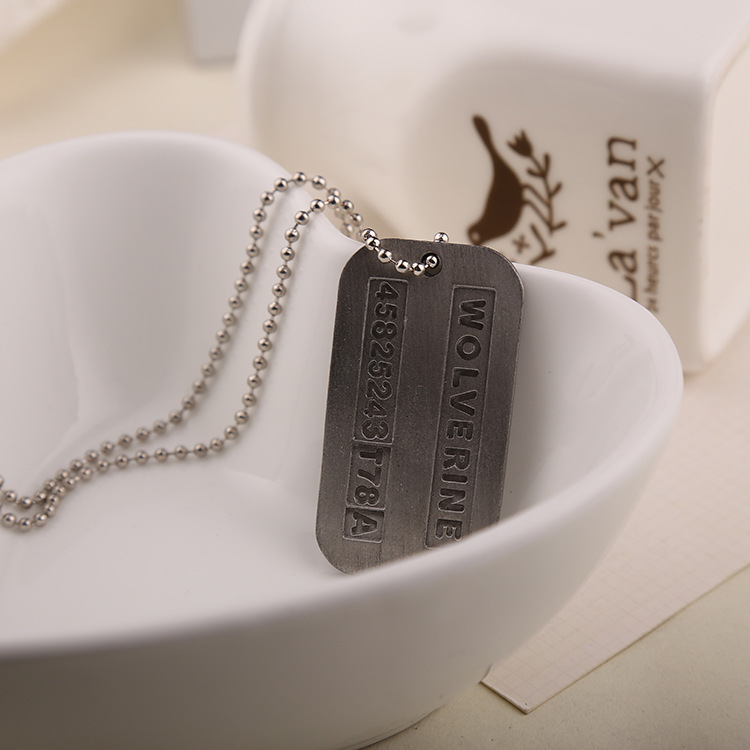 X mężczyźni naszyjnik Logan Hu – Vintage Fashion Tags recenzja i cena