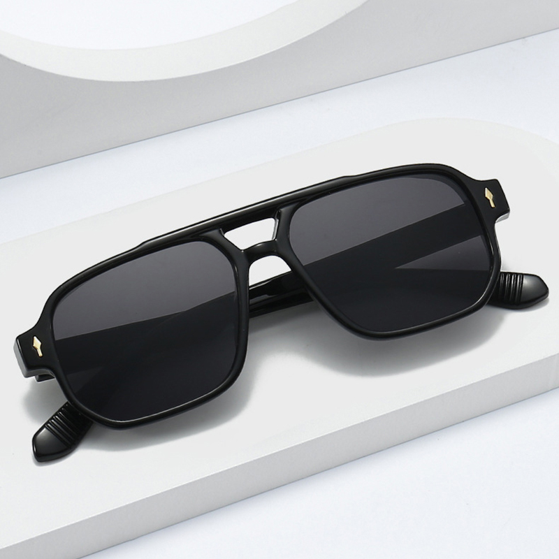 Męskie kwadratowe okulary prze – Vintage Fashion De recenzja i cena
