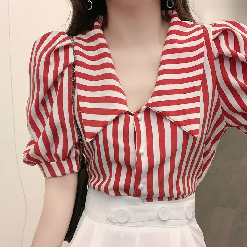 Modne bluzki w paski damskie k – Vintage Fashion De recenzja i cena